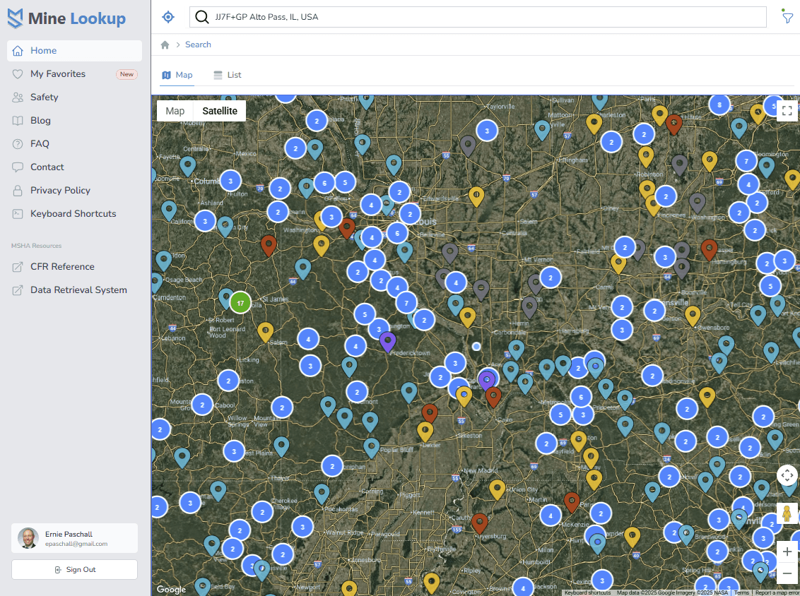 Mine Lookup screenshot